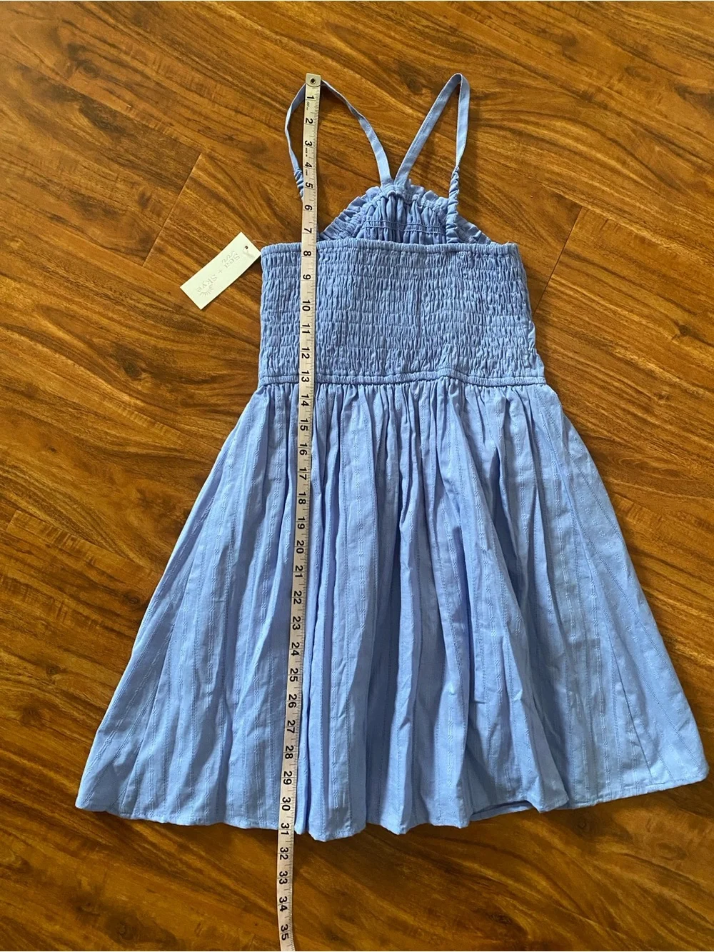 NWT New Sea + Skye Girls Periwinkle Smocked Cotton Sundress Size XL Coastal Boho